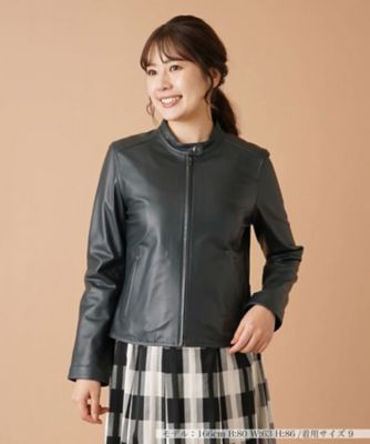 ＜Leilian (Women)＞シングルライダースジャケット