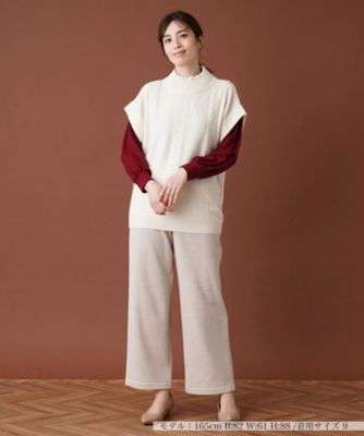ハイネックニットベスト【ＭＵＳＥ　ＢＹ　ＲＯＣＨＡＳ　Ｐｒｅｍｉｅｒｅ】