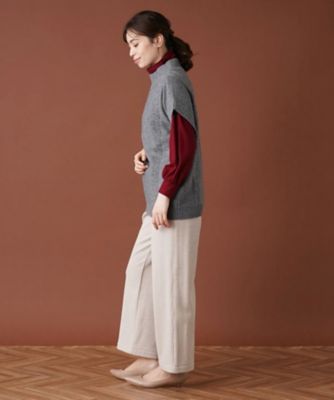 ハイネックニットベスト【ＭＵＳＥ　ＢＹ　ＲＯＣＨＡＳ　Ｐｒｅｍｉｅｒｅ】