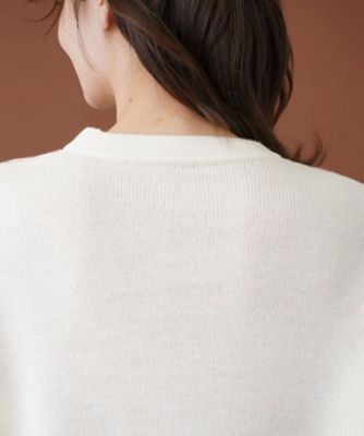 フロント柄編みセーター