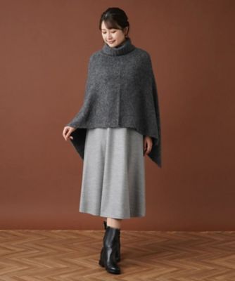 レリアン　ウール　ポンチョ ニットポンチョ | Leilian (Women)/レリアン | 三越伊勢丹