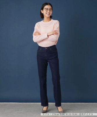 スリムストレートデニムパンツ【Ｌ　ＪＥＡＮＳ】
