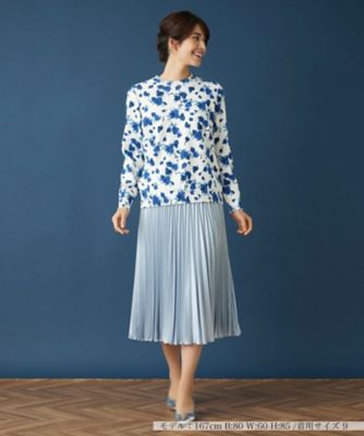 Leilian / レリアン ローズ柄クルーネックニット ローズ柄クルーネックニット | Leilian (Women)/レリアン | 三越