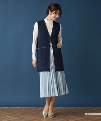 ダブルフェイスニットベスト