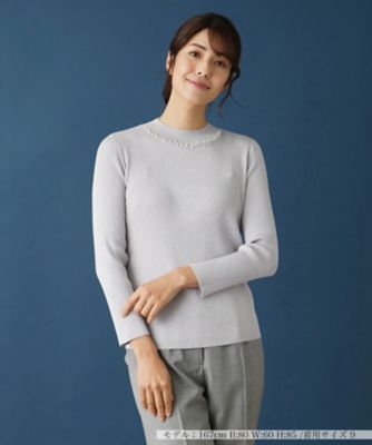 ＜Leilian (Women)＞ハイネックラメニット