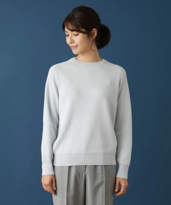 クルーネックラグランニット