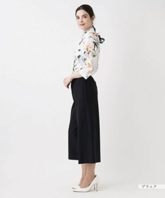 ストレッチクロップドワイドパンツ