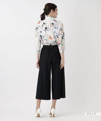 ストレッチクロップドワイドパンツ
