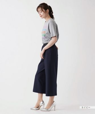 ストレッチクロップドワイドパンツ