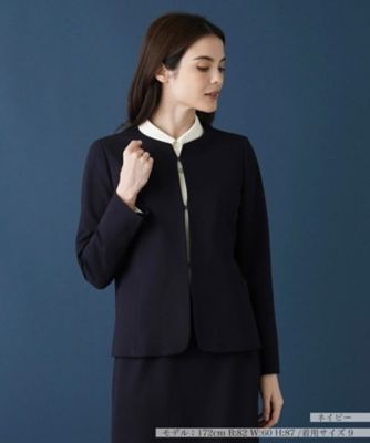 ＜Leilian (Women)＞【セットアップ対応商品】ノーカラージャケット