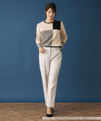 ストレッチテーパードパンツ【Ｌｅｉｌｉａｎ　ＷＨＩＴＥ　ＬＡＢＥＬ】