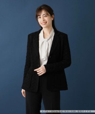 コットンニットテーラードジャケット | Leilian (Women