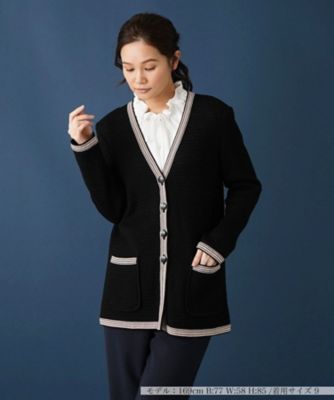 ＜Leilian (Women)＞バスケット編みカーディガン