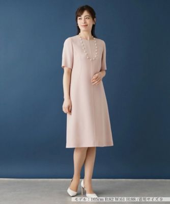 未使用品【Leilian】レリアン半袖ワンピース植物柄ベルト付サイズ15+ Leilian #snc レリアン ワンピース 半袖 ロング丈 総柄 重ね着風