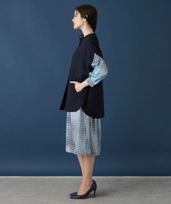 レリアン Leilian ポンチョ風ベスト （ネイビー） レリアン Leilian ポンチョ風ベスト （ネイビー