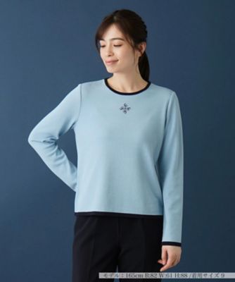 ＜Leilian (Women)＞ワンポイントセーター【ＲＯＣＨＡＳ　Ｐｒｅｍｉｅｒｅ】