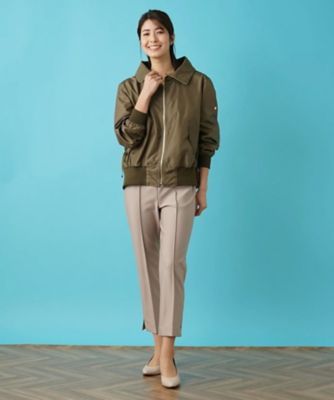 フード付きジップアップブルゾン