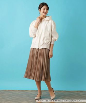 フード付きジップアップブルゾン