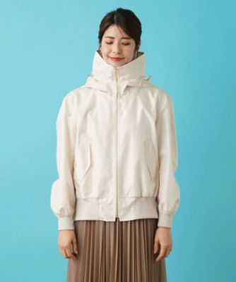 フード付きジップアップブルゾン
