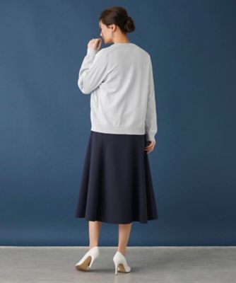 洗えるクルーネックニットカーディガン