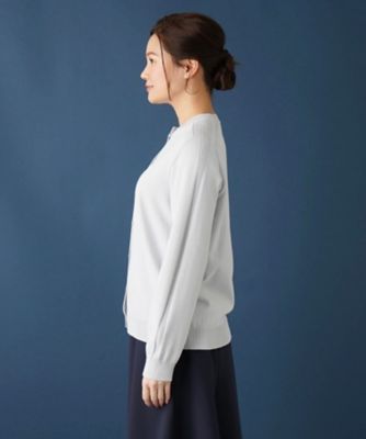 洗えるクルーネックニットカーディガン