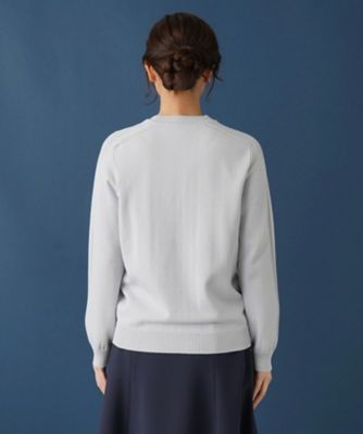 洗えるクルーネックニットカーディガン
