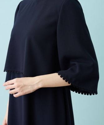 【セレモニー】洗えるケープブラウス×ワンピースアンサンブル