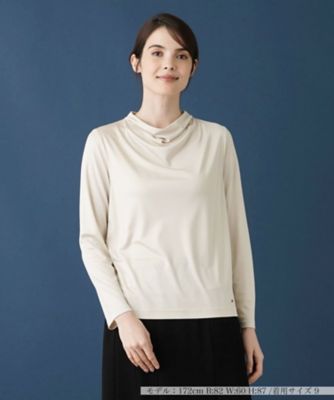 Leilian / レリアン ドレープネックカットソー ドレープモックネックカットソー | Leilian (Women)/レリアン