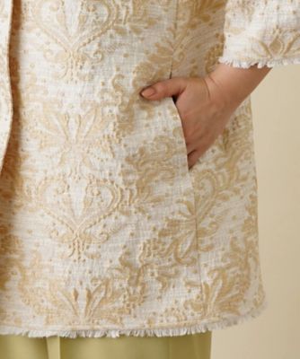 ジャガード刺繍ジャケット