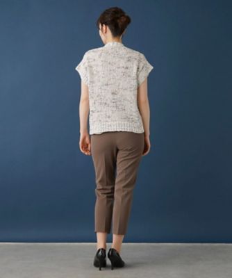 Leilian PLUS HOUSE / レリアンプラスハウス 半そでミックスカーディガン 半そでミックスカーディガン | Leilian plus house (Women