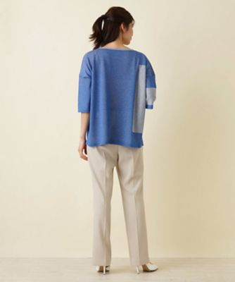 Leilian / レリアン 配色ライントップス【HAND】 配色ライントップス【HAND】 | Leilian (Women)/レリアン