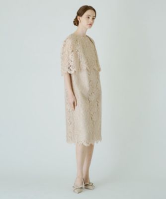 ＜BOURGE (Women)＞ミディ丈総レースワンピース