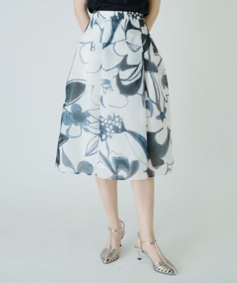 BOURGE (Women)/ブールジュ フラワープリントスカート【NEW FORMAL】