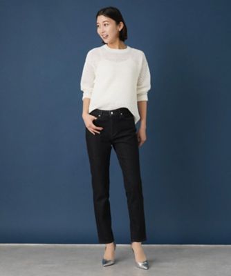 スリムテーパードデニムパンツ【Ｌ　ＪＥＡＮＳ】