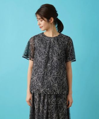 新品】レリアン フラワー カットワーク刺繍 ブラウス レース