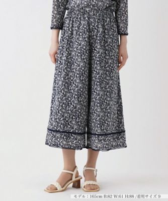 ＜Leilian (Women)＞ガウチョパンツ【Ｌｅｉｌｉａｎ　ＷＨＩＴＥ　ＬＡＢＥＬ】