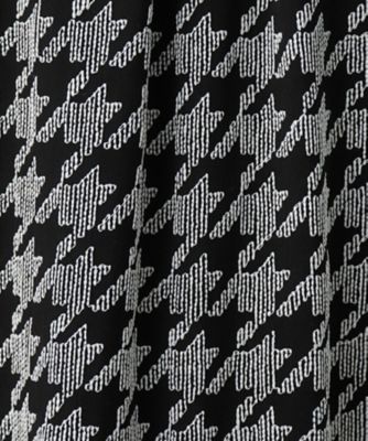 洗える千鳥格子柄刺繍プルオーバーブラウス【パワーネット素材】