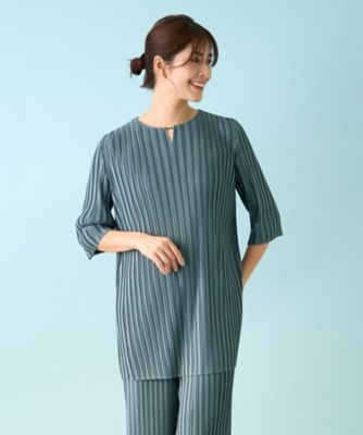 ＜Leilian (Women)＞洗えるプリーツブラウス【セットアップ】