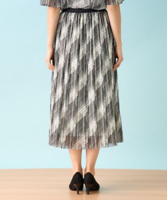 洗えるモノトーンプリーツスカート【パワーネット】
