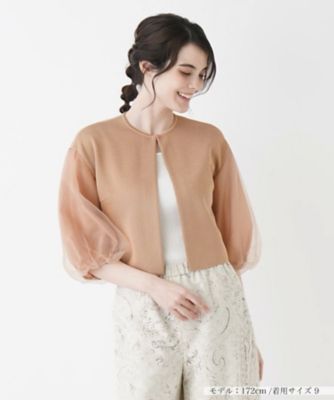 ＜BOURGE (Women)＞【店舗人気】ノーカラーカーディガン