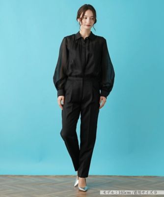 タックテーパードパンツ