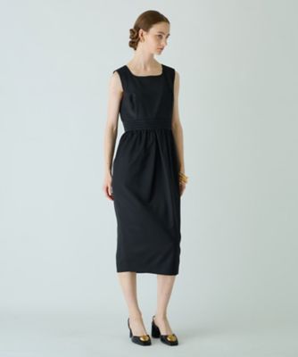 美品 MARIA class ストレッチ ポンチ ノースリーブ ワンピース セレモニー】ストレッチノースリーブワンピース | BOURGE (Women