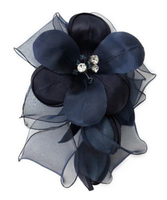 Leilian (Women)/レリアン オーガンジーコサージュ 39ネービーブル ブローチ・バッジ【三越伊勢丹/公式】