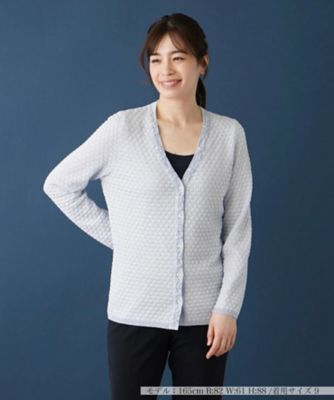 ＜Leilian (Women)＞フラワー刺繍カーディガン