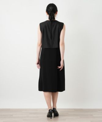 異素材切替ノースリーブワンピース | Leilian (Women)/レリアン | 三越