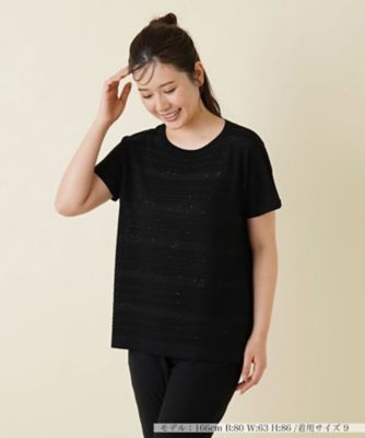 Leilian / レリアン ボーダーVネックニット【LE TRICOT PERUGIA】 ボーダーVネックニット【LE TRICOT PERUGIA】|レリアン
