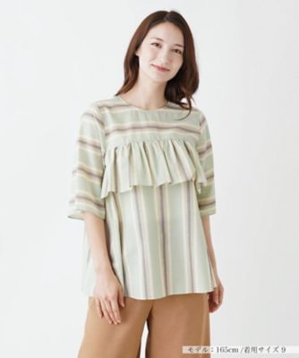 ＜BOURGE (Women)＞六分袖シャツブラウス