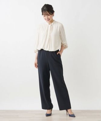洗えるセミワイドパンツ