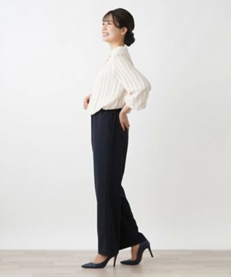 洗えるセミワイドパンツ
