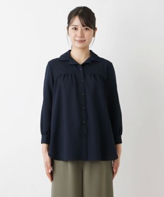 オープンカラーブラウス【Ｌｅｉｌｉａｎ　ＷＨＩＴＥ　ＬＡＢＥＬ】